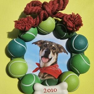 2010 Hallmark Frame Tennis Ball Design Ornament